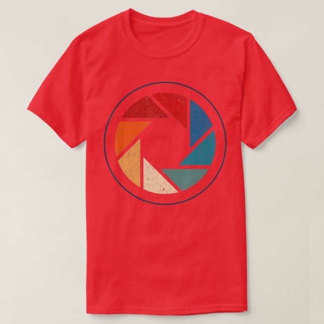 Fotograf Lens fotofotografer Retro Camera Photo T Shirt (Design framsida)