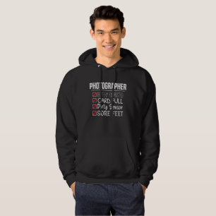 Fotograf Life - Funny checklista för fotografi Hoodie