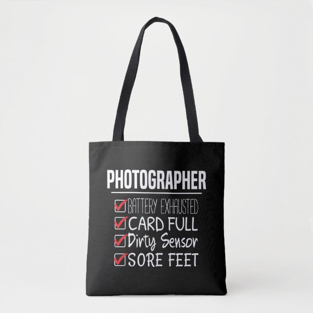 Fotograf Life - Funny checklista för fotografi Tygkasse (Framsida)