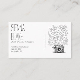 Fotograf Logotyp QR-kod för botanisk kamera Visitkort