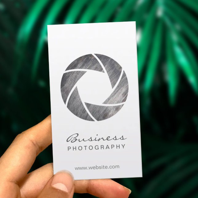 Fotograf Metall Shutter Modern Fotography Visitkort (Skapare uppladdad)