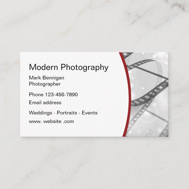 Fotograf Modern Design Visitkort (Framsida)