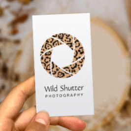 Fotograf Modern Leopard Shutter Fotography Visitkort