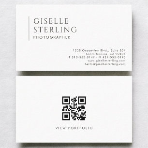 Fotograf Modern Professionell QR-kod Visitkort