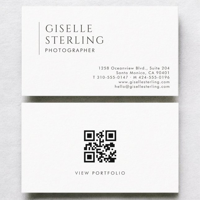Fotograf Modern Professionell QR-kod Visitkort (Skapare uppladdad)