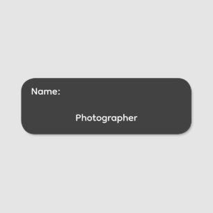 Fotograf Namn Pinback Namnbricka