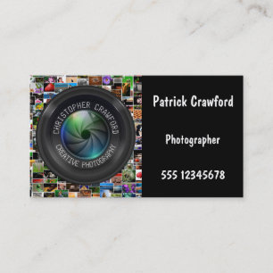 Fotograf och fotografiaffärskamera Lens Visitkort