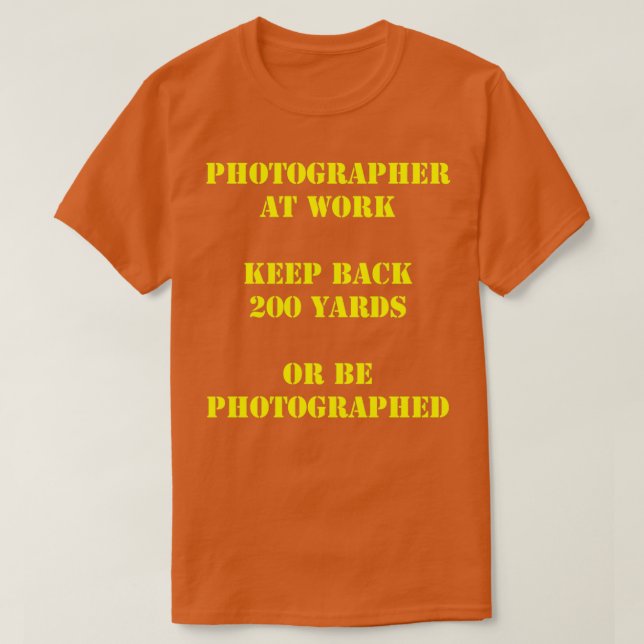Fotograf på arbetsplatsen (2) t shirt (Design framsida)
