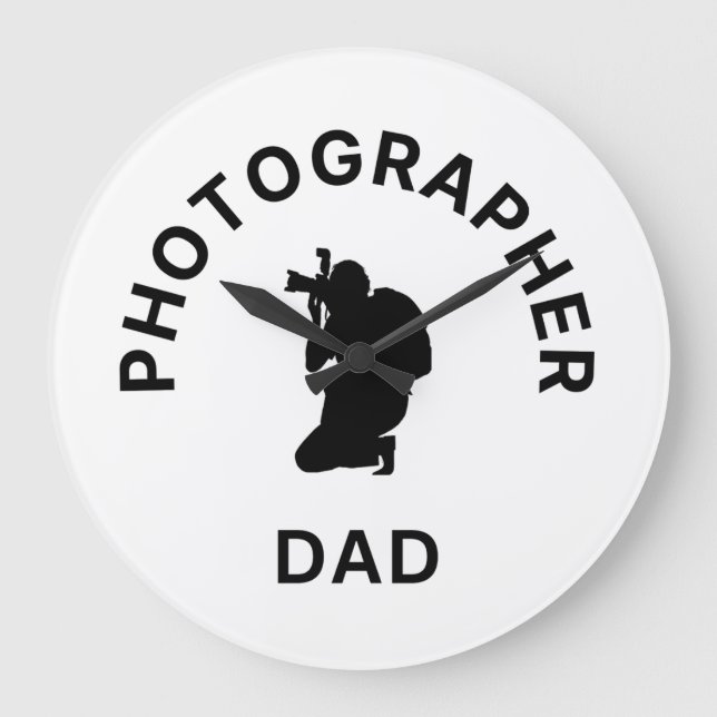 Fotograf Pappa - Hämtningsögonblick Stor Klocka (Framsida)