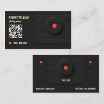 Fotograf QR-kod Modern Svart | Minimalistisk Desig