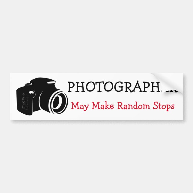 Fotograf, slumpmässiga stopp bildekal (Framsidan)