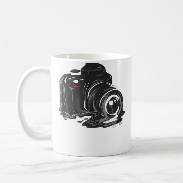Fotograf Smältande Kamera Fotografi Kaffemugg (Vänster)