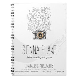 Fotograf Studio Varumärkes Spiral Anteckningsbok