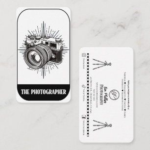 Fotograf Svart DSLR Tarot Fotografering Visitkort