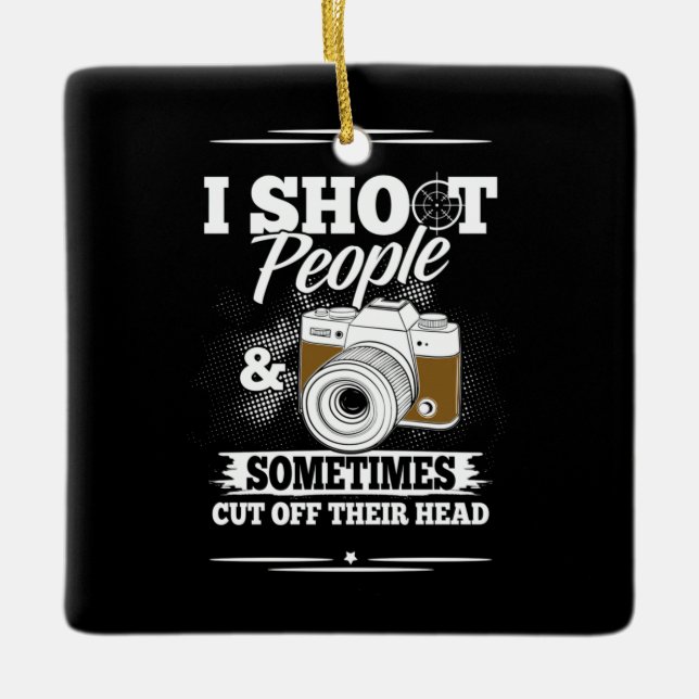 Fotograf tar människor varje dag julgransprydnad keramik (Framsida)