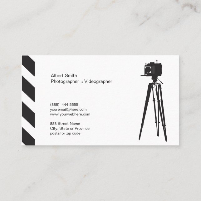 Fotograf - Videographer ıvisitkort Visitkort (Baksida)