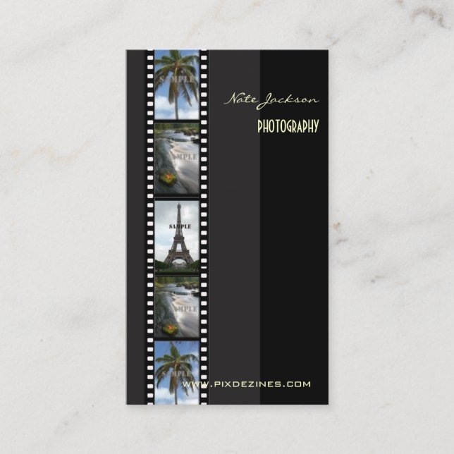 FOTOGRAFER affärskort MINI FOLIO Visitkort (Framsida)