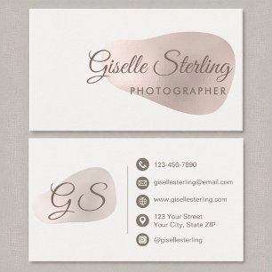 Fotografer Ro Gold Foil  Beauty Abstrakt Visitkort