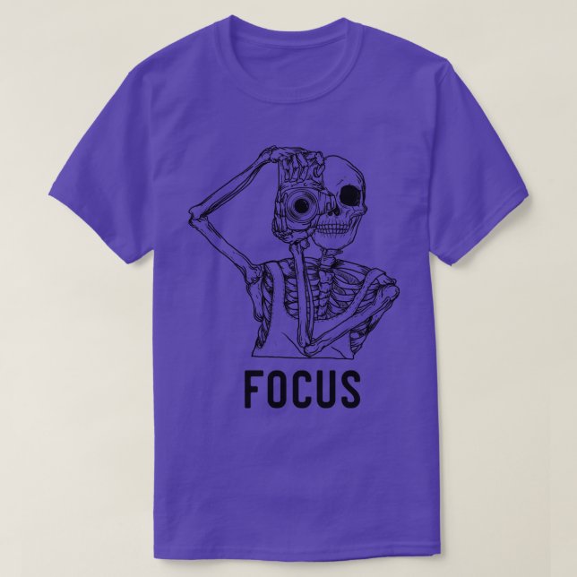 Fotografer Skeleton Focus T Shirt (Design framsida)