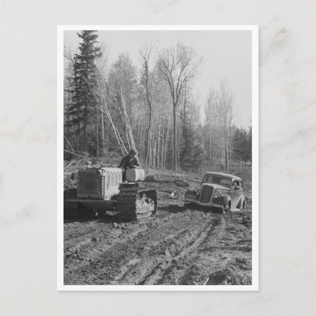 Fotografer som förs ut ur Lera Vykort (Framsida)