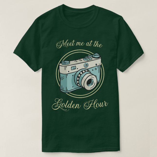 Fotografer, Vintage kamera T Shirt (Design framsida)
