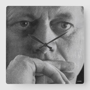 Fotografera av John F. Kennedy Fyrkantig Klocka
