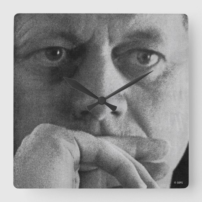 Fotografera av John F. Kennedy Fyrkantig Klocka (Framsida)