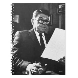 Fotografera av Ronald Reagan Anteckningsbok Med Spiral