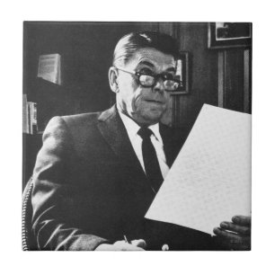 Fotografera av Ronald Reagan Kakelplatta