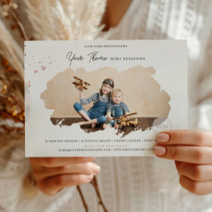 Fotografera Ditt Tema Mini Session Marknadsföring Anteckningskort