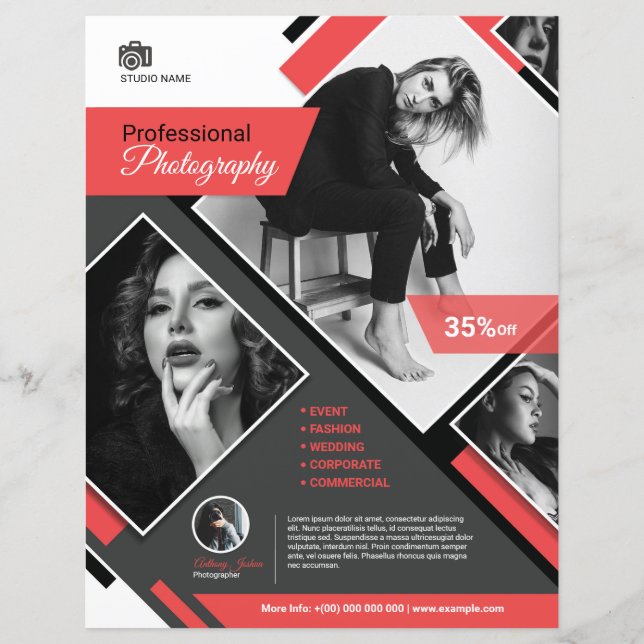 fotografera Flyer-mall (Framsida)