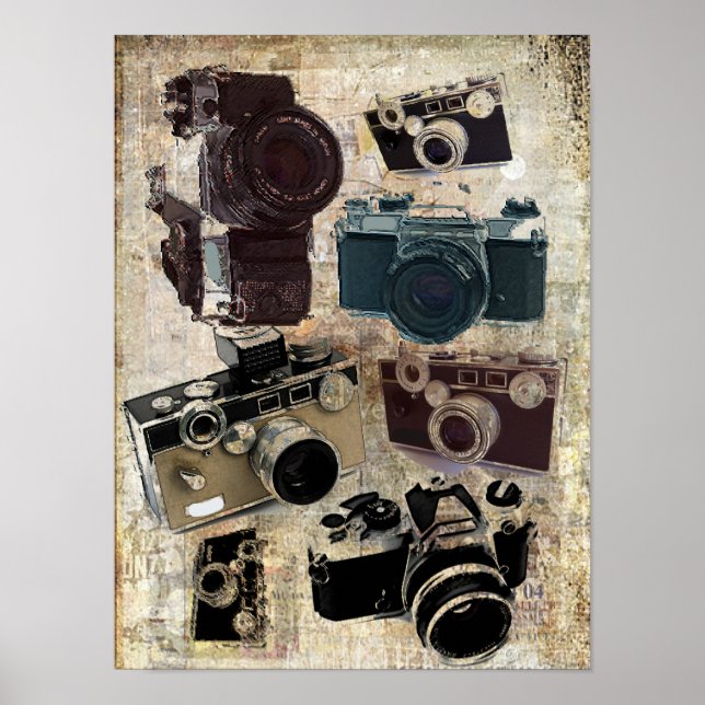 Fotografera fotografi - Vintage Kamera Poster (Framsidan)