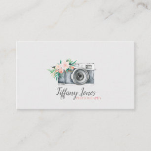 Fotografera kamerans affärskort blommigt visitkort