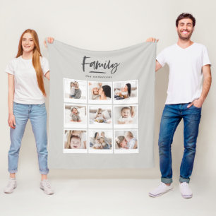 fotograferar det mång- fotoet för familjen tryck fleecefilt
