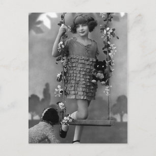 Fotograferar vintage "för det nätt barnet" vykort