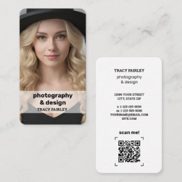 Fotografering Anpassad QR Visitkort