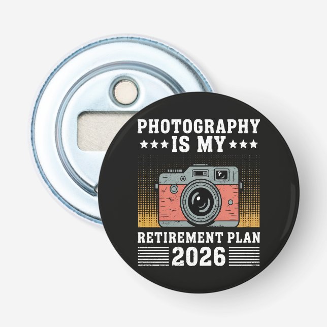 Fotografering Är Min Pensionärsplan 2026 Flasköppnare (Framsidan)