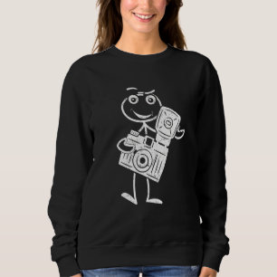 Fotografering Kamera Fotograf Pinne Figur Foto T Shirt