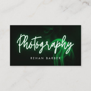 Fotografering Neon Grön Visitkort