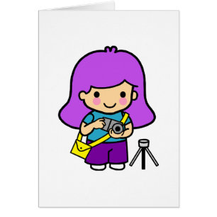 Fotografflicka Hälsningskort