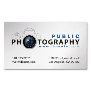 Fotograffotografer Kameralvlar Magnetiska Visitkort