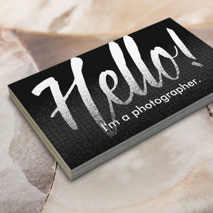 Fotografhejsvart & vitfotografi visitkort