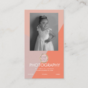 Fotografi Affärer Trefärg block Foto Visitkort