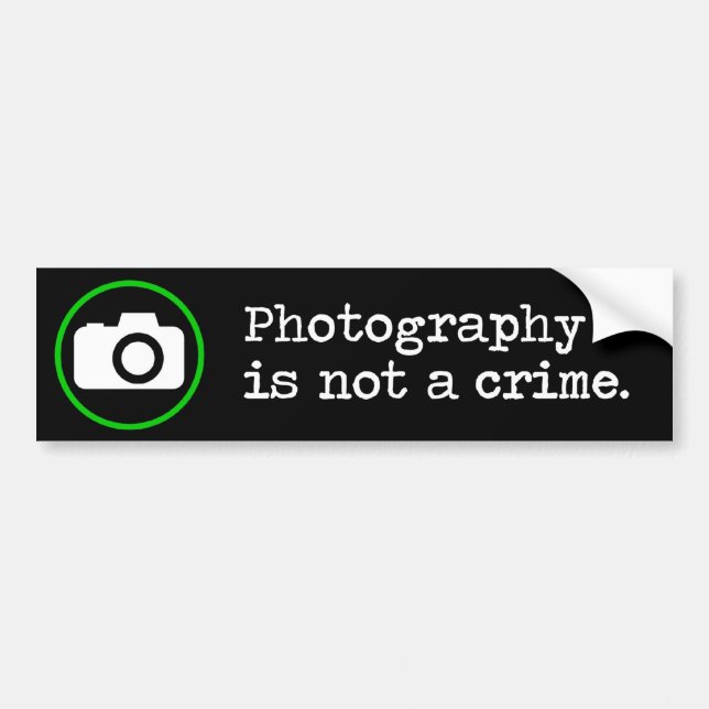 Fotografi är inte ett brott bildekal (Framsidan)