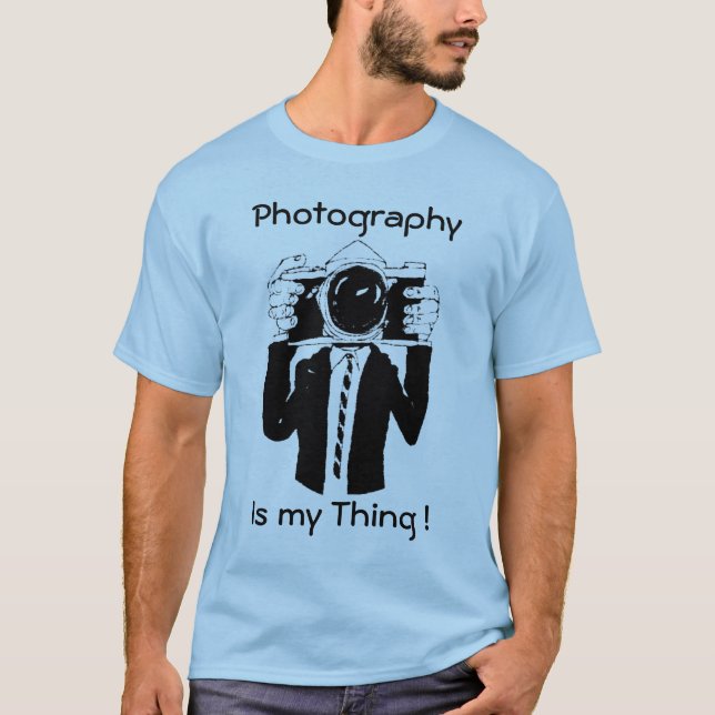 Fotografi är min sakblått t shirt (Framsida)