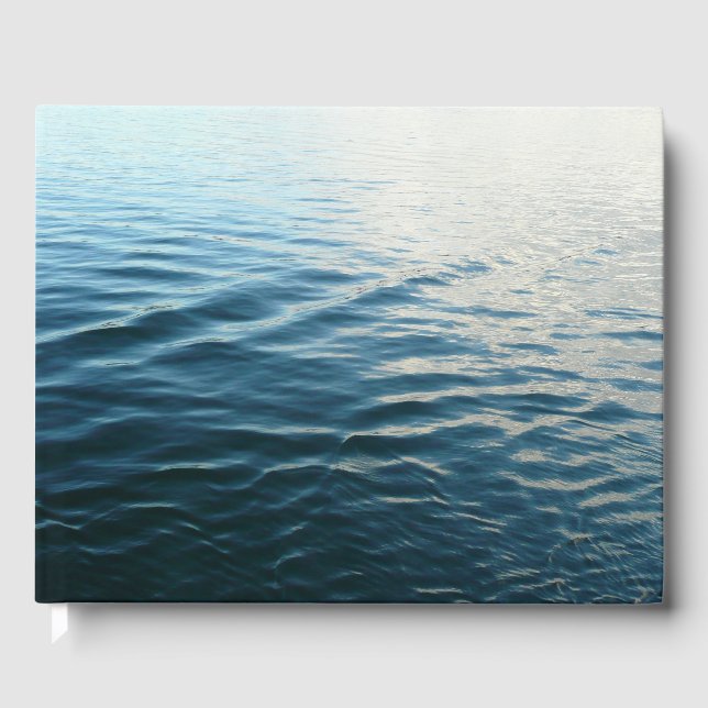 Fotografi av Abstrakten Blue Vatten Gästböcker (Framsida)