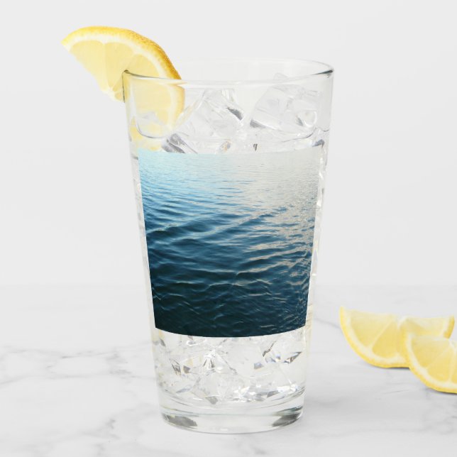 Fotografi av Abstrakten Blue Vatten Glaskopp (Framsida Ice)