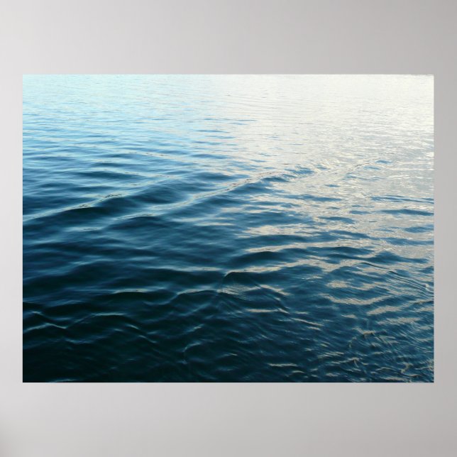 Fotografi av Abstrakten Blue Vatten Poster (Framsidan)