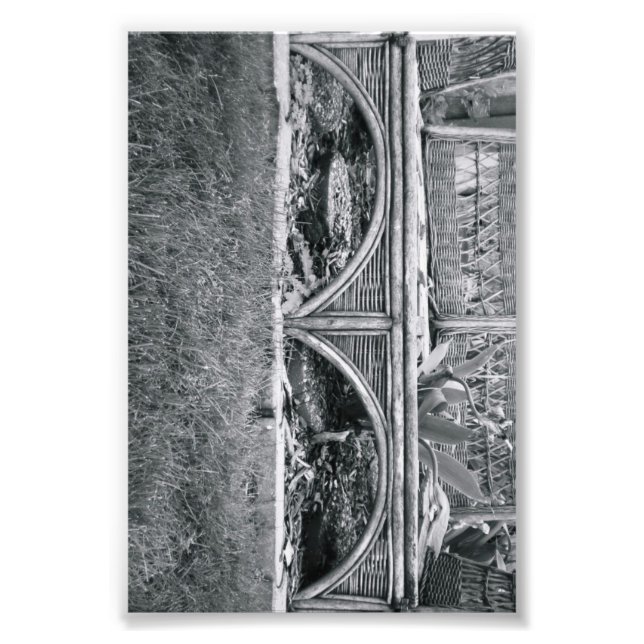 Fotografi av Alfabet Brev B2 Black and White 4x6 (Framsidan)