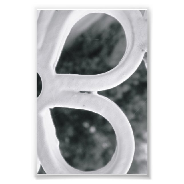 Fotografi av Alfabet brev B4 Black and White 4x6 (Framsidan)